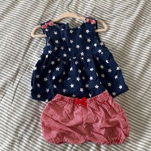 2 piece dress with diaper set